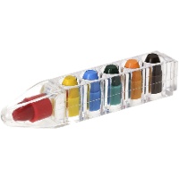Crayons de cire colorés à embouts interchangeables - 6 pièces