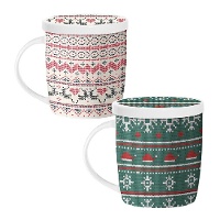 Tasse de Noël enneigée de 350 ml avec filtre à thé - 1 unité