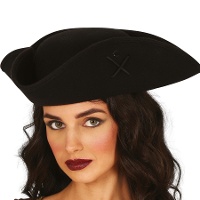 Chapeau de pirate noir pour adulte