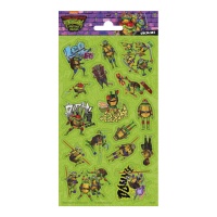 Autocollants brillants des Tortues Ninja - 1 feuille