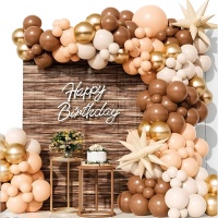 Kit de ballons rétro terre et or - 100 pièces