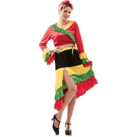Costume de danseuse rouge pour femme