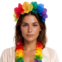 Serre-tête à fleurs multicolores