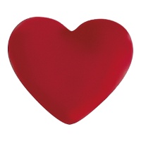 Figurines en chocolat blanc - coeurs rouges (lot de 135 unités)