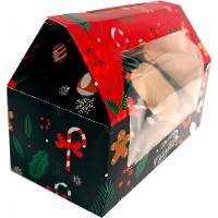 Boîte pour 2 cupcakes de Noël Merry Christmas