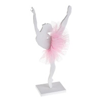 Centre de table danseuse blanche de 17 x 4 x 20 cm