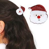 Pince à cheveux Père Noël de 4,5 cm - 1 unité