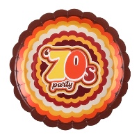 Assiettes rétro des années 70 de 23 cm - 10 unités
