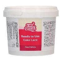 Dentelle comestible prête à l'emploi blanc nacré 200 g - FunCakes