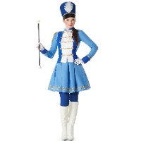 Déguisement de majorette bleu clair pour femme