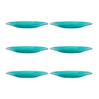 Assiette de 21 cm turquoise vif - Vivalto - 6 unités