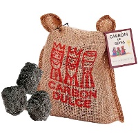 Charbon des Rois doux dans un sac en toile de jute de 100 gr