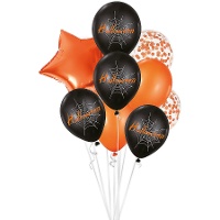 Bouquet d'Halloween avec des toiles d'araignée - 9 unités
