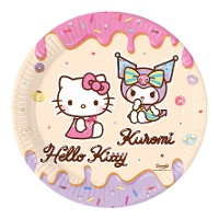Assiettes Hello Kitty Kuromi de 23 cm - 8 unités