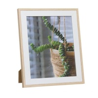 Cadre photo 20 x 25 cm Blanc et Bois Naturel