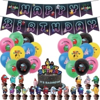 Kit de ballons, guirlande et topper de Among Us - Monkey Business - 23 unités