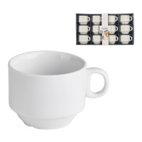 Tasse de café en porcelaine de 220 ml - 12 unités