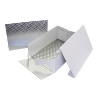 Boîte de 33 x 22 x 15 cm pour gâteau rectangulaire avec base