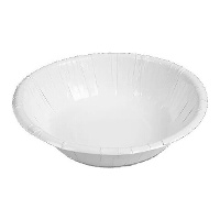 Bols de 17 cm ronds en carton blanc - 12 unités
