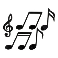 Confettis de notes musicales - 10 unités