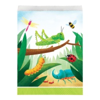 Sacs en papier avec motifs d'insectes - 8 unités