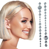 Bijoux adhésifs pour cheveux brillants
