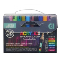 Feutres acryliques Acrylic Go 4-5 mm - couleurs basiques - Artis Decor - lot de 36