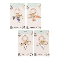 Porte-clés de chat câlin - 1 unité