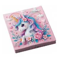 Serviettes Licorne rose enchantée 16,5 x 16,5 cm - 12 unités