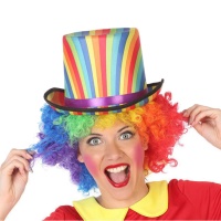 Chapeau haut-de-forme multicolore