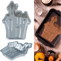 Moule de maison effrayante en métal de 27 x 21 cm