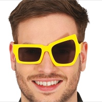 Lunettes jaunes asymétriques