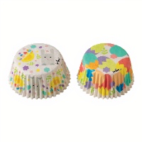 Caissettes pour cupcakes Lapins et Œufs ludiques - Decora - 36 pièces