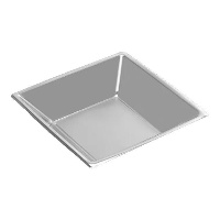 Assiettes creuses en plastique argentées de 18 cm - 5 unités