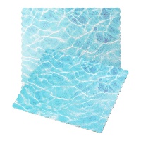 Base pour tarte de 40 x 30 x 0,3 cm motif aquatique