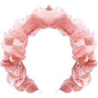 Diadème de fleurs rose métallisé