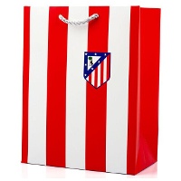 Sac cadeau 40 x 30 x 12 cm de l'Atlético de Madrid, rouge et blanc