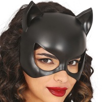 Masque de femme chat noir