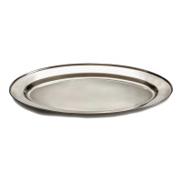 Plateau ovale en acier de 30 cm