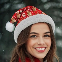 Bonnet de Noël en pain d'épice