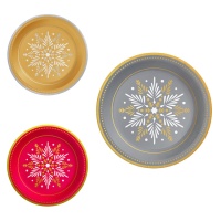 Assiettes en forme d'étoile pour Noël de 18 cm - 6 unités