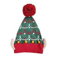 Bonnet de Noël elfique rouge et vert