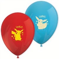 Ballons en latex Pokémon - lot de 8
