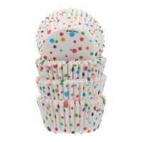 Caissettes pour cupcakes de 3,4 cm motif confettis - Funcakes - 100 unités