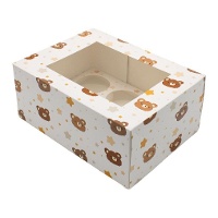 Boîte pour 6 cupcakes Osito Baby - 2 unités