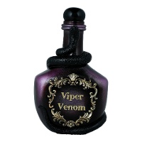 Flacon de venin de vipère en résine de 20 x 12 cm
