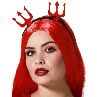 Diadème à tridents de diablesse rouge