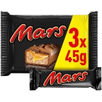 Mars au chocolat au lait et caramel de 45 g - 3 unités