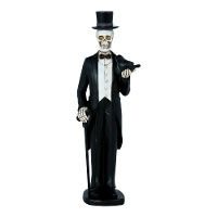 Squelette élégant de gentleman de 28 x 8 cm