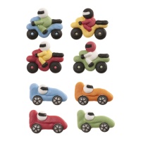 Figurines de sucre de Voitures et Motos - Dekora - 48 unités